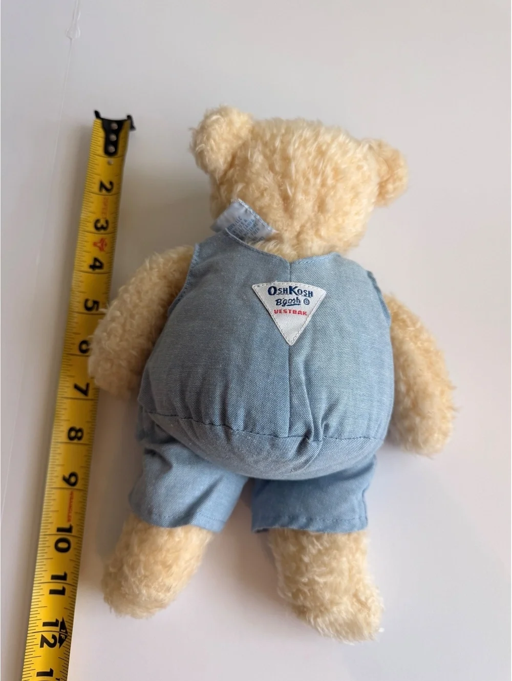 Vtg OshKosh B'gosh Eden Plush Teddy Bear Blue Overalls 11